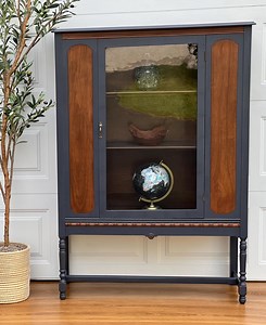 Sold*** Antique Jacobean Hutch, China Cabinet, Restored Vintage - Etsy