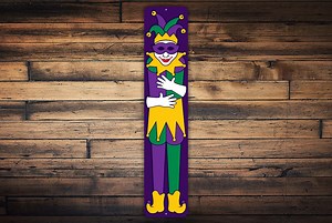 Mardi Gras Jester Sign - Vertical Metal Decor for Fat Tuesday & Porch, Unique Gifts, Mardi Gras Decorations, Jester Theme Metal Sign - Etsy