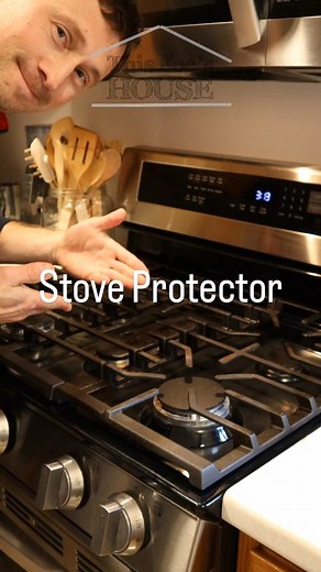 I scratched my counter to custom cut this stove protector ☝️😏 #joeblond #thisjoeshouse #diy #stove #lifehack #lifehacks | Joe Blond