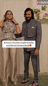4.3K views · 93 reactions | Genelia Deshmukh and Riteish Deshmukh look stunning together at Ira Khan and Nupur Shikhare's reception party. #GeneliaDeshmukh #RiteishDeshmukh #IraKhan #nupurshikare #etimes | ETimes | Facebook