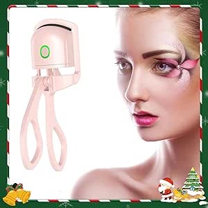 Heated Eyelash Curler,Electric Heated Lash Curler Rechargeable,Rapid Heat-up,Long-Lasting Curls,with Sensing Heating Silicone Pad(Pink)