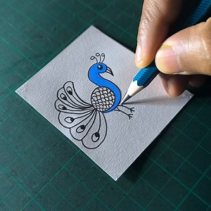 87K views · 973 reactions | How to draw a peacock | All About Art | Facebook