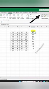Trace Precedents in excel💡 #focusinguide #exceltips #trandingreels #trickshot | Focusinguide