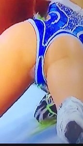 Lana perry wardrobe malfunction at wwe money in the bank