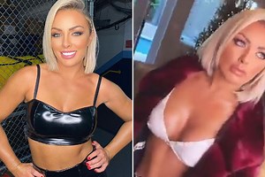 WWE star Mandy Rose looks sensational as she returns to RAW in black outfit