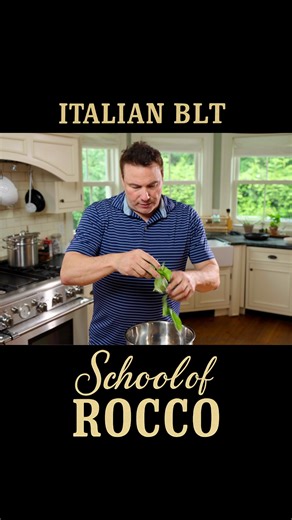 School of Rocco 🍅🇮🇹 — Today’s lesson: the Italian BLT. Burrata, lettuce & tomato — summer’s most delicious trio. #SchoolOfRocco #ItalianBLT #BurrataLovers #SummerSalad #TomatoSeason #InSeasonNow #ItalianFood #HamptonsEats #EatWithYourEyes #Foodie #RoccoDiSpirito | Rocco DiSpirito