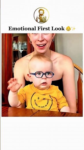 Baby Sees for the First Time with Glasses 😭💖 | Heartwarming Reaction #reaction #shortsfeed #eye