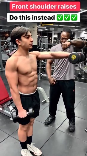 Front Shoulder Raises Avoid these mistakes❌ Creator : @ladipogee x @hussainbeh_ fit #gymmotivation #fitnessmotivation #gymreels #bodybuilding #aesthetics #workout #motivation #fitness #bodybuildingmotivation #fitnessmodel #gymrat #workoutmotivation #gains #gymshark #viral #explore | Gym Legends