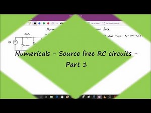 Numericals - Source free RC circuits - part1 #transient#ECA