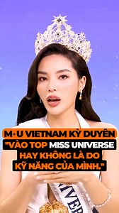 9K views · 99 reactions | Miss Universe Vietnam 2024 Nguyễn Cao Kỳ Duyên chia sẻ vẫn đang cố gắng để hoàn thiện trình tiếng Anh trước khi bay sang Mexico thi 73rd Miss Universe. 朗❤ | Sáng Hoàn vũ | Facebook
