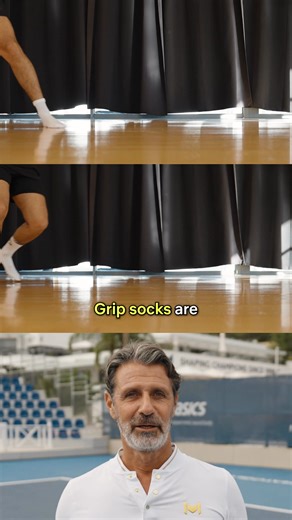 Other grip socks slip when you sweat. @rtptennis UltraGrip Socks don’t. Dual-sided polyurethane grips — inside and out — so you never lose traction when it matters most. | Road to Pro Tennis