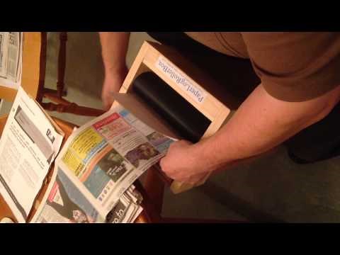 Paper log roller box in action