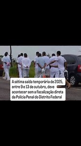 A sétima saída temporária de 2025, entre 9 e 13 de outubro, deve acontecer sem a fiscalização direta da Polícia Penal do Distrito Federal (PPDF). O motivo é a falta de adesão ao serviço voluntário gratificado, mecanismo utilizado para reforçar as equipes durante o chamado saídão. De acordo com ofício da Secretaria de Administração Penitenciária do DF (Seape) informou à juíza Leila Cury, da Vara de Execuções Penais (VEP), sobre a inviabilidade de executar plenamente as ações de monitoramento dos 