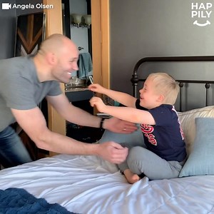 44K views · 1K reactions | A doctor working on the front lines surprised his son with Down Syndrome after four weeks away ❤️ | Happily | Facebook