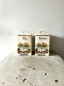 French Kitchen Containers II Swan Theme Pattern II Farine and Riz Farmhouse Design - Etsy Australia