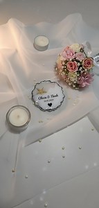 Beach Theme Wedding Favor With Starfish | White Clear Epoxy Resin Magnet | Personalized Couple Gift | Coastal Wedding Decor - Etsy