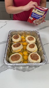 9.2K views · 214 reactions | breakfast sandwich casserole  I make a yummy breakfast with pre made breakfast sandwiches! | The Savory South | Facebook
