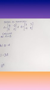 Soma De Matrizes | Subtração De Matrizes | Multiplicação De Um Número Por Uma Matriz | Matriz Transposta #matriz #Matemática #education #educação #viral #aula | Viva a Matemática | Facebook