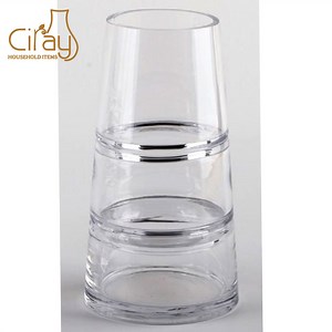 [Hot Item] 9 Inch Height Hand Blown Glass Flower Vase with Thick Glass