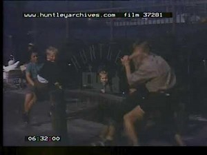 Beach holiday 1950's. Amateur home movie. Archive film 37281