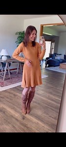 Watch sweater dress for women 2022 winter pleated dress on Amazon Live