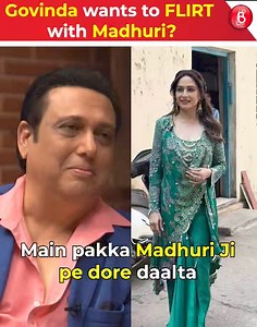 1.3M views · 8.2K reactions | Govinda wants to FLIRT with Madhuri Dixit? If Govinda was not married to Sunita Ahuja, he would have done what? Madhuri Dixit is the dhak dhak girl of the nation, but what about Govinda? | Bollywood Bubble - Features | Facebook
