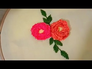 Nice and Beautiful Hand Embroidery flowers Tutorial for Beginners.......