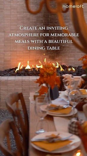 Rustic Elegance for Fall Dining 🍂🍁 Take a seat at our autumn-inspired table and savor the charm of the season 🍁. We're bringing rustic sophistication to your dining experience. Watch as we share a delightful tour of our rustic fall dining table setups, each one a unique masterpiece designed to make your meals feel like a cozy feast. 🍂 HomeLoft adds that extra touch of fall magic to every setting, whether it's a family dinner or a gathering with friends. 🍽️✨Explore our collections and get re