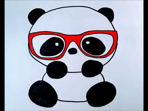 Dibujo facil oso panda