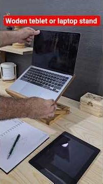 how to make laptop or tablet wooden stand essayly #shortvideo #woodscraft #woodworking #stand