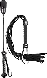 Flogger 33" Horse Crop 18" Equestrian Whips Kit Horse Riding Crop Flogger for Adult Play Whips for Adults Bedroom Faux Leather Horse Riding Whip