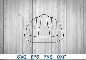 Worker Helmet, Outline, Worket Hat, Construction Hat, Silhouette, Picture, Svg, Png, Eps, Dxf, Digital Download File - Etsy Canada