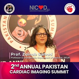 Prof. Zainab Samad shared insightful views at the 2nd Annual Pakistan Cardiac Imaging Summit, emphasizing the critical importance of incorporating the latest imaging updates into clinical practice for the benefit of patients. #NICVD #CardiacImaging #PCIS2024 | National Institute of Cardiovascular Diseases - NICVD