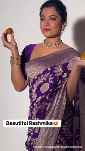 Rashmika Mandanna looks stunning in a traditional Indian look behind-the-scenes of an ad shoot! ❤️ #rashmikamandanna #trendingreels | Nevanta