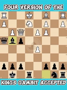 Four Versions of the Kings Gambit Accepted 📖♟️🔥 #chessmaster | Chess Master