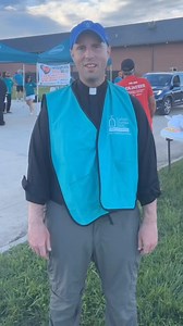 We are here at Fletcher Technical Community College giving out meals from Operation BBQ Relief! Come out to get a hot meal for you and your family as our community gets back on its feet. | Diocese of Houma-Thibodaux