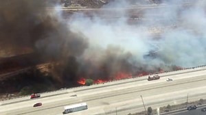 Latest aerial footage from the #SandFire in Santa Clarita, California. As of Friday evening, there is 0% containment with 195 fire personnel on scene of the 2 alarm brush fire. WeatherNationTV.com – Video: Los Angeles County Fire Department's MichaelDubron | WeatherNation