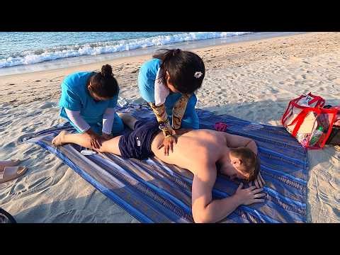 ASMR 4-Hands Full Body Beach Massage That Melted me into the Sand 👐