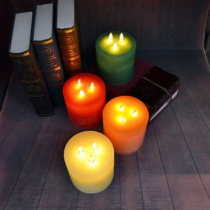 [Hot Item] Realistic Moving Flickering Flame LED Flameless Wax Pillar Candles
