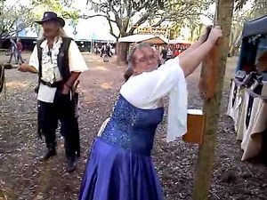 Renaissance Fair princess gets flogged.