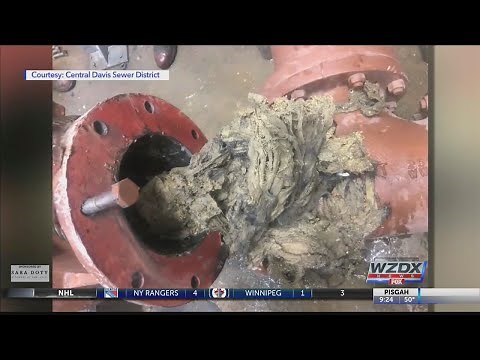 Flushing wet wipes can damage sewer and septic systems