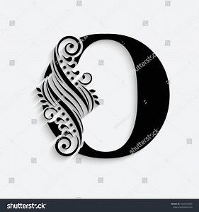 Letter O Black Flower Alphabet Beautiful Stock Vector (Royalty Free) 1663754626 | Shutterstock