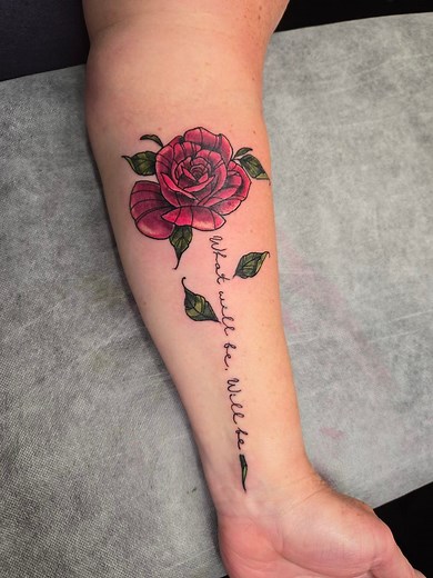 ☆What Will Be, Will Be☆ A beautiful tribute tattoo, Trudy. It was an honour to do with for you lovely. #tattsbytara #tribute #tributetattoo | Tatts By Tara