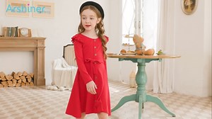 Watch Arshiner Girls Button Down Fall Dress on Amazon Live