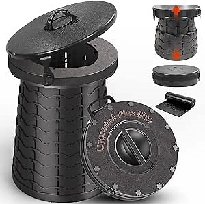 2022 Upgraded Plus Size Portable Toilet for Camping, Portable Toilet for Adults, Outdoor Foldable Camp Porta Potty for Car Travel Camping Hiking