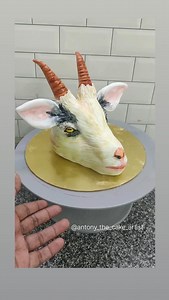 17K views · 2.6K reactions | Hi this is goat head cake made with fondant . . . #goat #head #fondant #fondantdoll #fondantfigurine #cake #cakeart #cakedecorating #antonythecakeartist #trending #viral #viralreels #reels #trendingreels | Antony Bidesh | Facebook