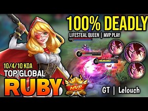 RUBY BEST BUILD 2022 | TOP GLOBAL RUBY GAMEPLAY | MOBILE LEGENDS✓