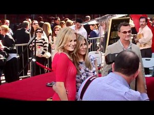 Sexy Jennifer Aniston poses with Malin Akerman at her walk of fame ceremony