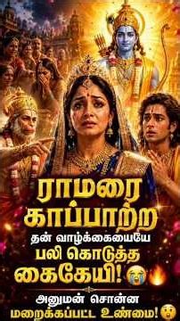 14 வருடங்கள் உலகம் வெறுத்த கைகேயி! 😭 ராமரின் உயிரைக் காப்பாற்றிய அதிர்ச்சி உண்மை!
