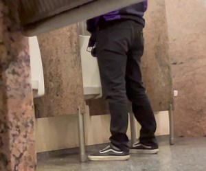 BBC Caught Stroking at Urinal